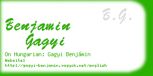 benjamin gagyi business card